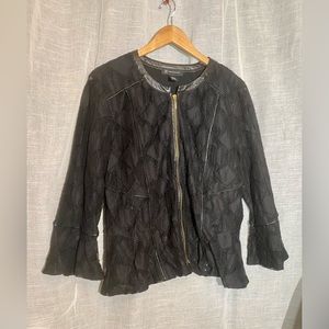 INC VEGAN LEATHER & LACE XL